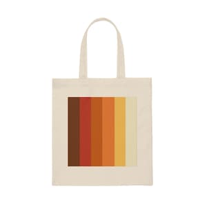 Schlanke Canvas Tote Bag mit modernem Design, passend für jeden Anlass, Herbstfarben.