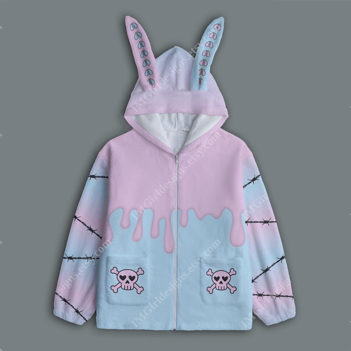 トップス reflem rabbit ear mesh zip hoodie トップス reflem rabbit ear mesh zip hoodie ACRO TOKYO