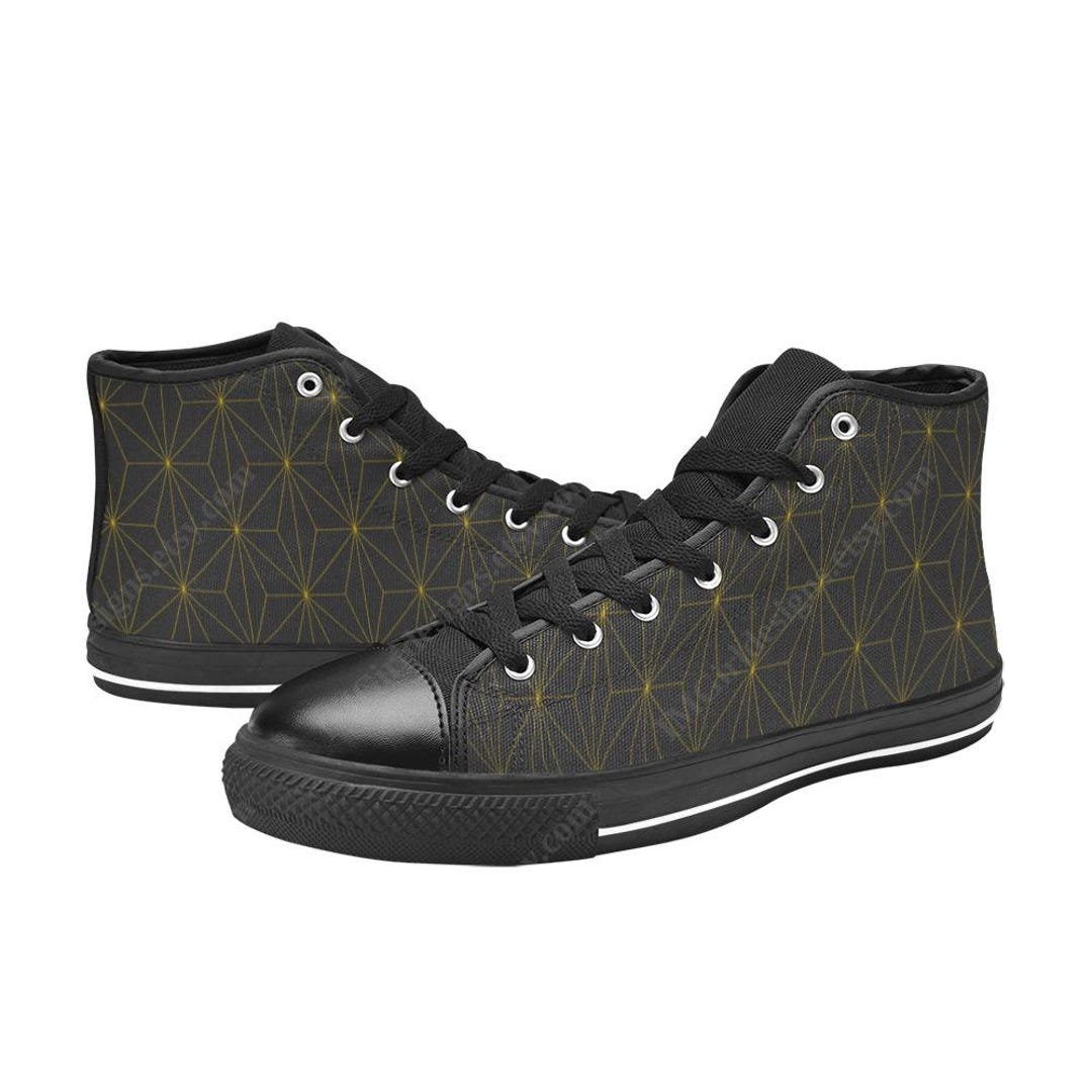 Golden Pineapple Edm Hawaiian Print Canvas Shoes