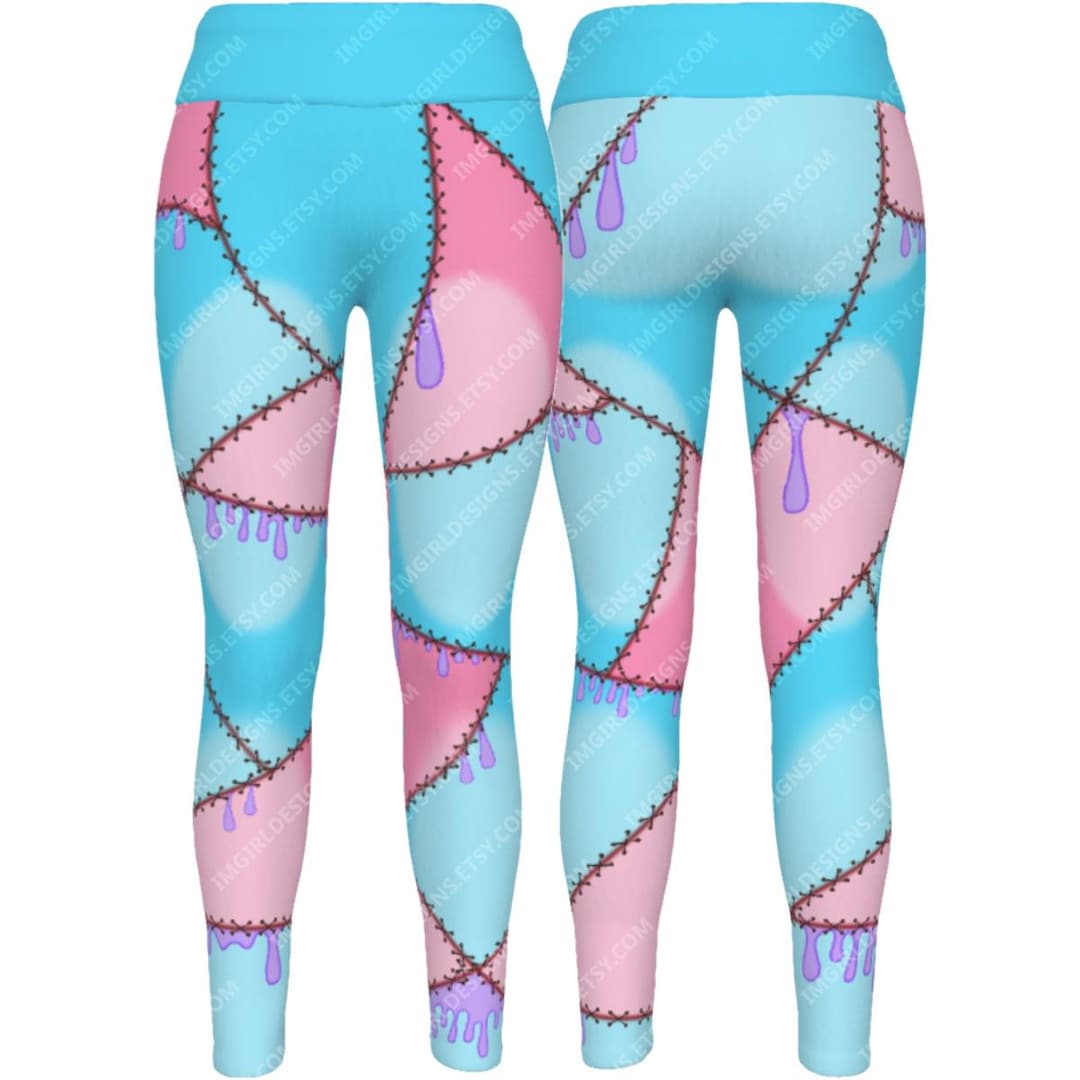 Frankenstein Zombie Leggings, Pastel Gurokawa, Halloween Pants - Etsy