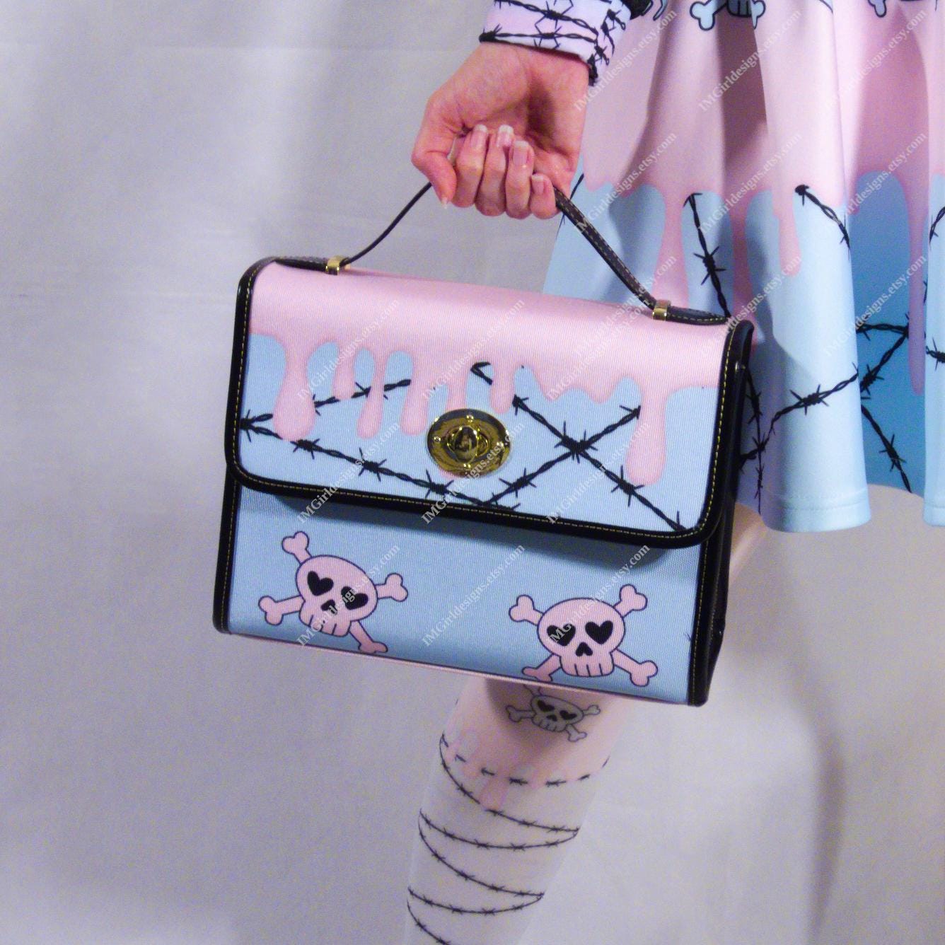 Pink Pastel Goth Purse Baby Pink Bat Purse [PASTEL PINK