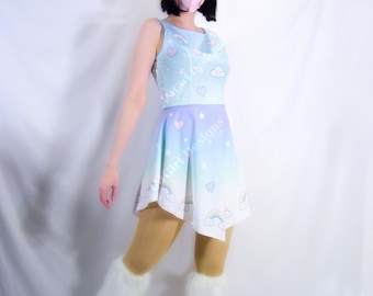Yume Kawaii Dress, 'V' Skirt Dreamy Pastel Ombre
