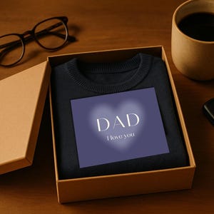 Cadeau pour la fête des pères - Modifiable « Je t'aime » imprimable - Carte de visite personnalisée pour papa, frère ou mari - 8 x 10 et 5 x 7 - Modèle Canva + PDF + JPG