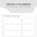 Weekly Planner Printable Portrait and Landscape Weekly - Etsy