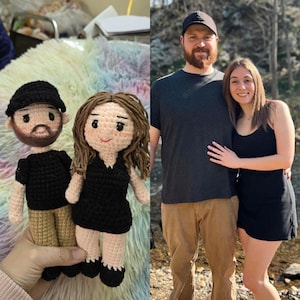 Couple Portrait Doll, Custom Couple Doll, Fathers Day Gift, Crochet Wedding Gift, Anniversary Gift Him Her, Look Alike Doll, Darlings Doll