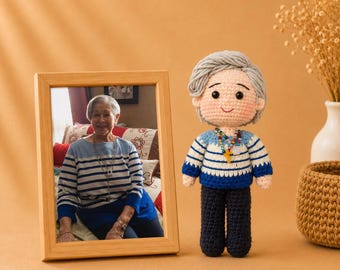Custom Remembrance Doll Custom Memorial Gift Personalized Crochet Doll Loss Of Loved One Gift Doll Look Alike Doll Family Portrait Gift
