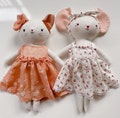 Cat and Mouse Doll, Handmade Couple Doll, Stuffed Animal Doll, Plushies Heirloom Doll, Birthday Gift, Nursery Decor Gift 13 inches (33 cm) product logo