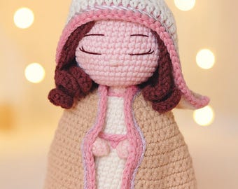Virgin Mary Dolls Virgin Mary Amigurumi Crochet Religious Handmade Doll Christian Amigurumi Christmas Gift Religious Gift