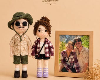 Gift For Her Him, Crochet Doll, Wedding Anniversary Gift, Look Alike Doll, Anniversary Gift, Valentine's Day Gift, Couple Doll From Photo