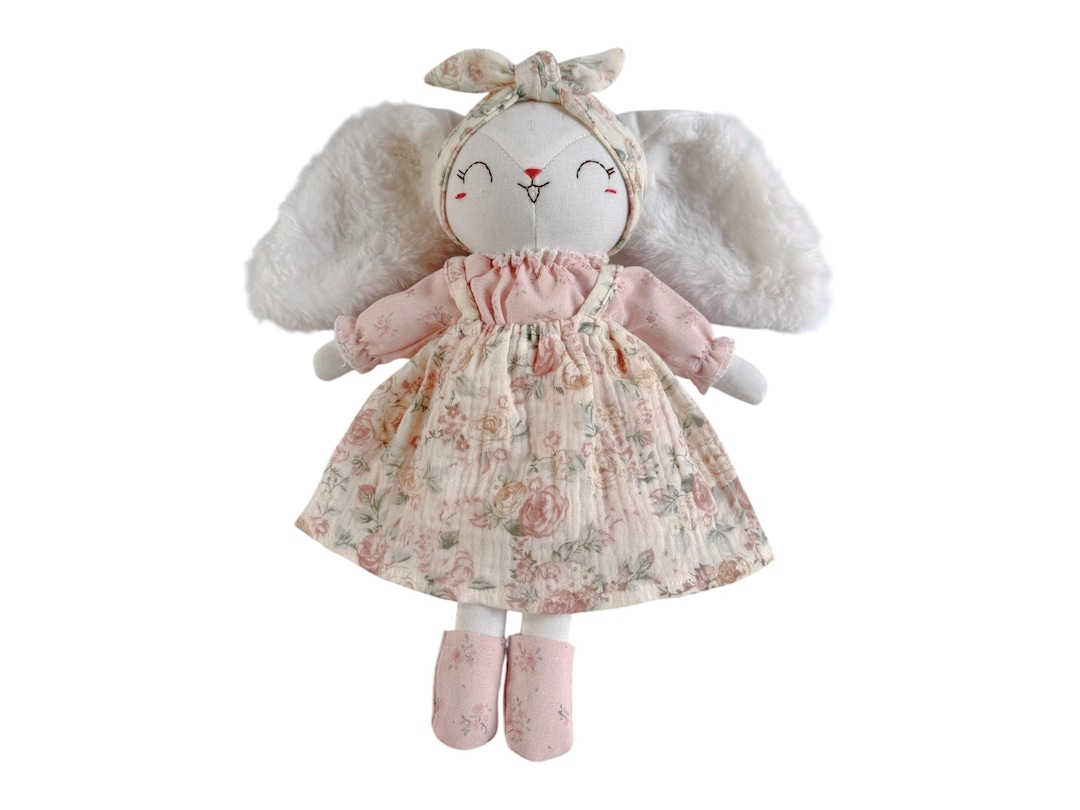 NEWEST DESIGN Bunny Doll, Bunny Doll With Pink Dress, Stuffed Rabbit ...