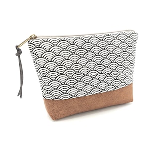 Kosmetiktasche japanisches Motiv Kunstleder