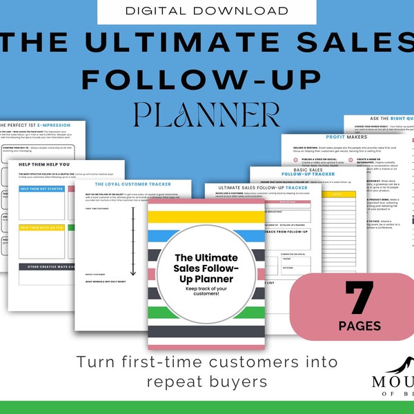 Direct Sales Customer Planner, Ultimate Sales Follow Up tracker  MLM, Small business Instant download printable network marketing US Letter