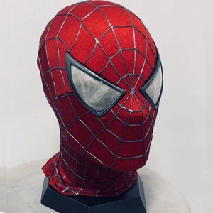 Customized Sam Raimi Spiderman Mask Cosplay Spiderman Mask Adult Mask Wearable movie prop copy, comic book exhibition, Toby Maguire Simple version
