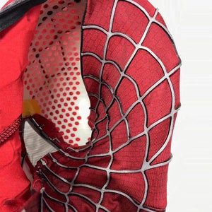 Customized Sam Raimi Spiderman Mask Cosplay Spiderman Mask Adult Mask Wearable movie prop copy, comic book exhibition, Toby Maguire image 6