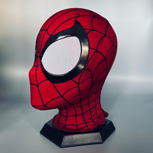 Customized comic Spider Man mask with face shell and magnetic lenses,ultimate,faceshell,Wearable Movie Prop Replica