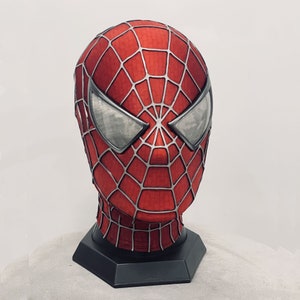 Customized Sam Raimi Spiderman Mask Cosplay Spiderman Mask Adult Mask Wearable movie prop copy, comic book exhibition, Toby Maguire image 1