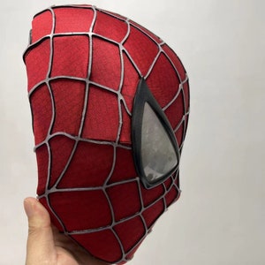 Customized Sam Raimi Spiderman Mask Cosplay Spiderman Mask Adult Mask Wearable movie prop copy, comic book exhibition, Toby Maguire image 2