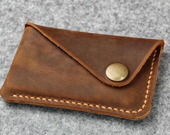 Leather Wallet- Minimalist Leather Wallet- Leather Card Wallet- Unisex Wallet- Credit Card Wallet- Holiday Gift