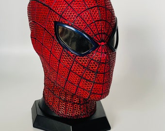 Customized Spider Man 1 helmet, Andrew Garfield Spider Man mask, wearable film comic face, Cosplay mask. With face shell and lens