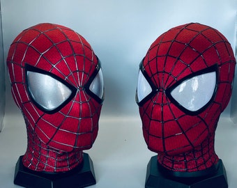 Customized Amazing Spider 2 Mask Spiderman Mask Cosplay Spiderman Mask Adults with Faceshell & 3D Rubber Web, Wearable Movie Prop Replica