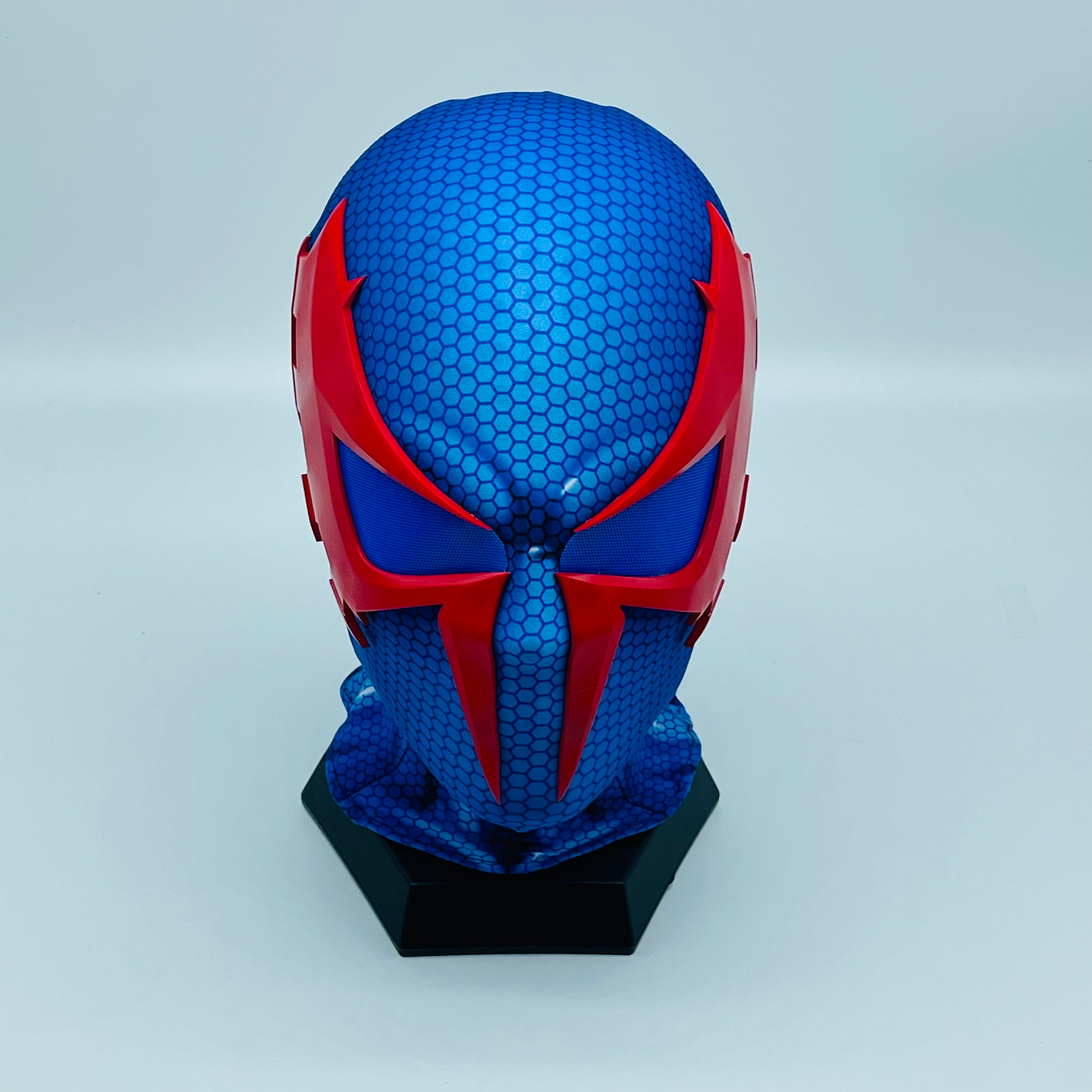 Marvel Spiderman 2099 Mask with Faceshell & Lenses 1:1 3D Handmade Blue  Spider-Man Masks Halloween Cosplay Masks for Xmas Gift