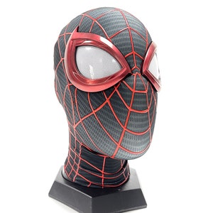 Customized SpiderMan Miles Morales mask,Magnetic lenses with face shell
