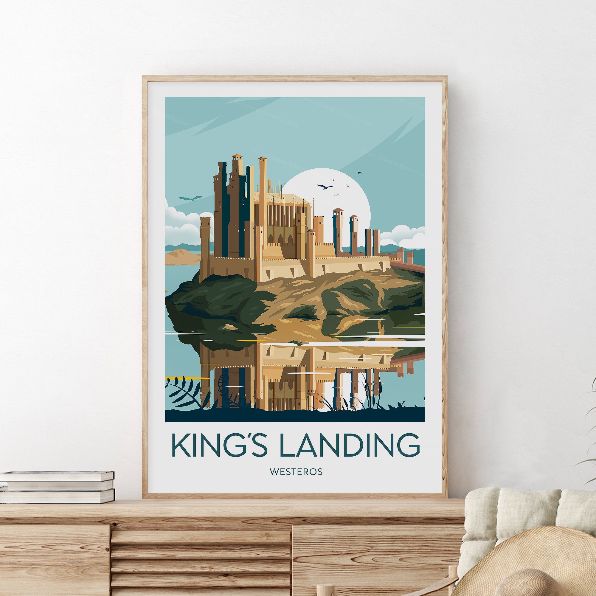 King's Landing Print Westeros Game of Thrones Etsy