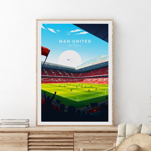 Affiche Manchester United - Old Trafford, oeuvre d'art Man United