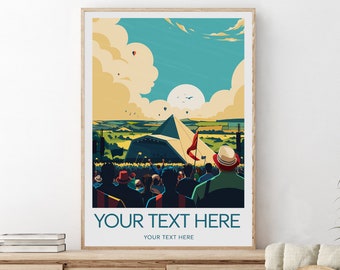 Custom text festival print - Any text print - Generic festival poster