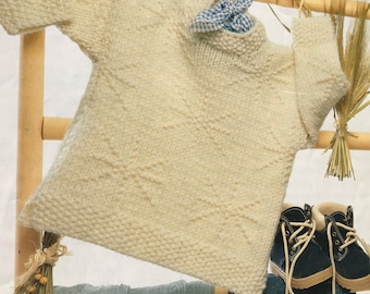 Chunky Vintage Jumper Baby Child Vintage Knitting Pattern