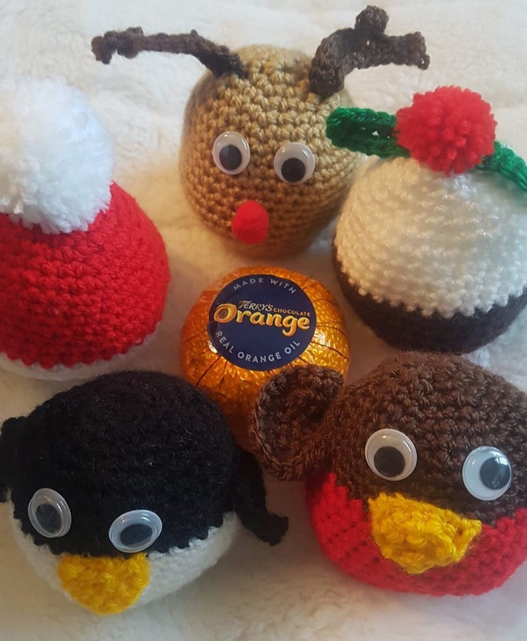 Handmade Christmas Chocolate Orange Covers Bath Bomb Covers Stocking ...