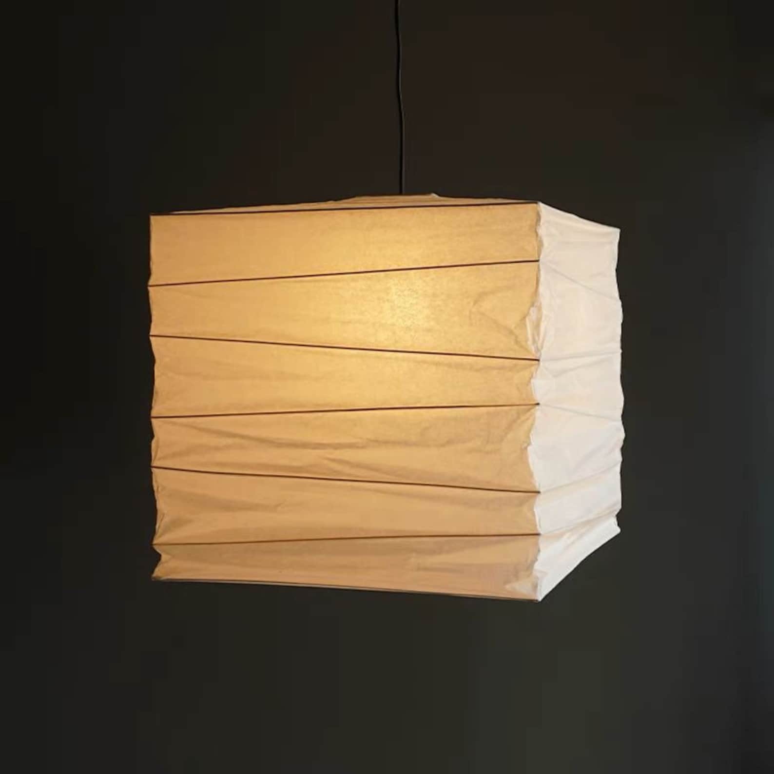 Noguchi Inspired Square Paper Lantern and Japanese Style Etsy