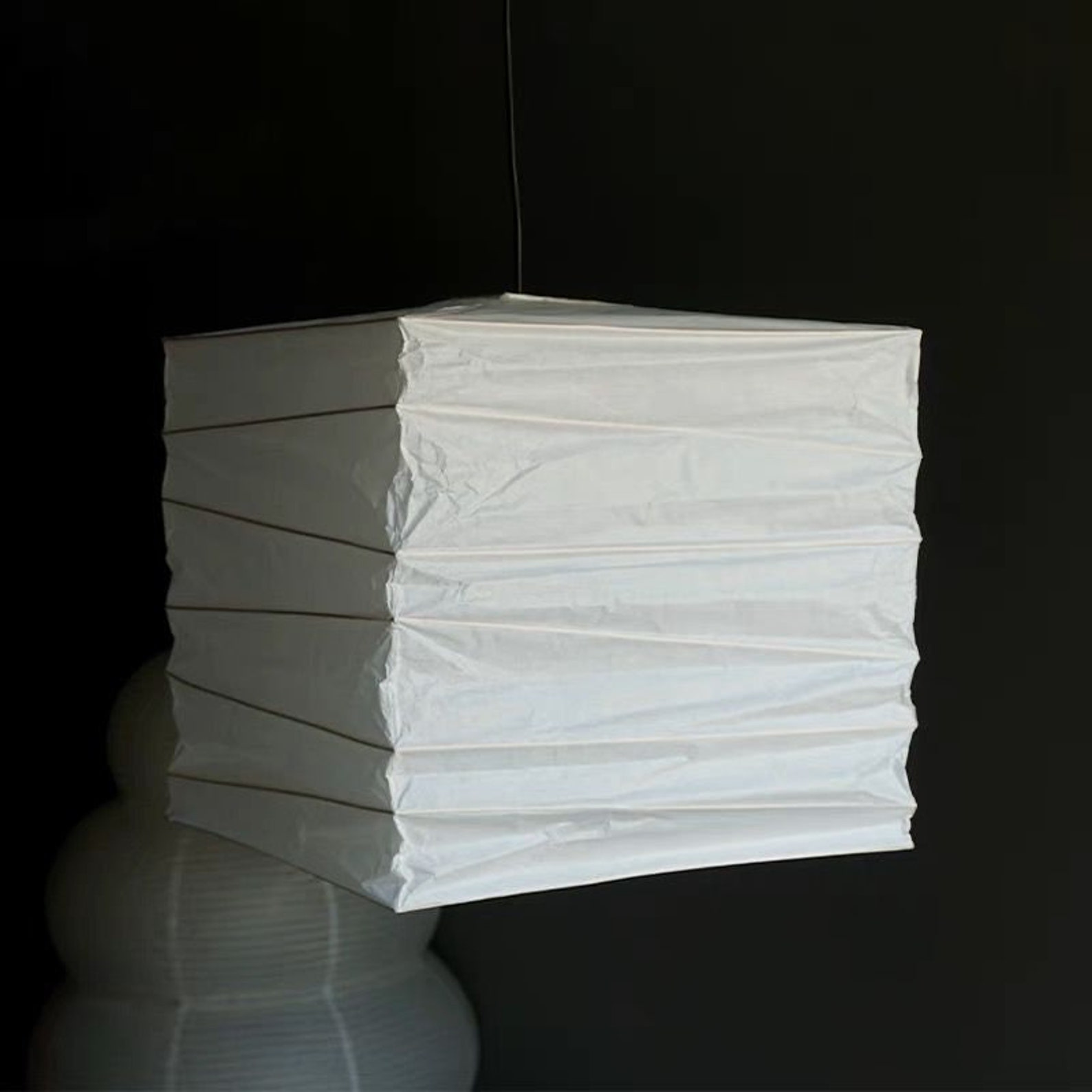 Noguchi Inspired Square Paper Lantern and Japanese Style Etsy