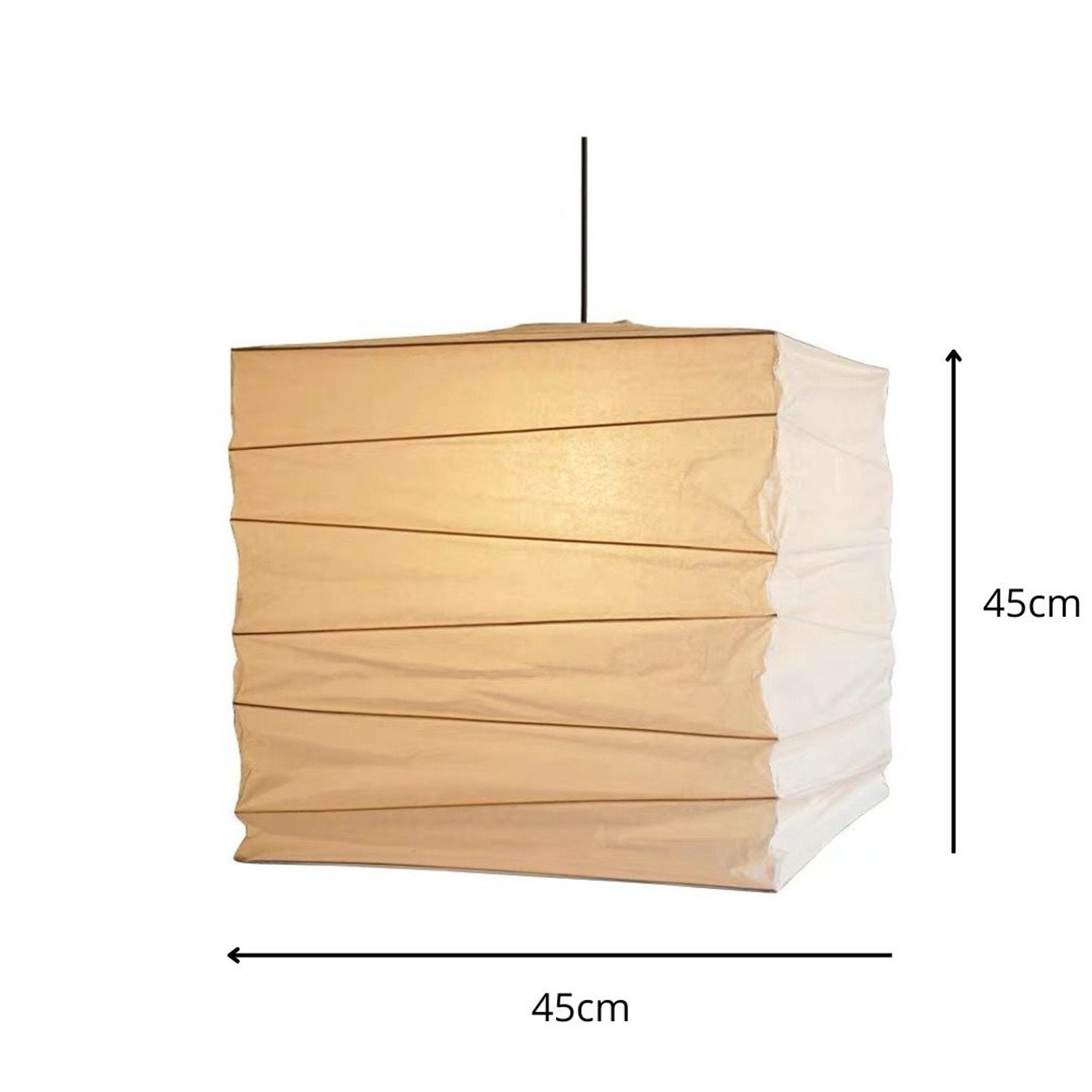 Noguchi Inspired Square Paper Lantern and Japanese Style Etsy