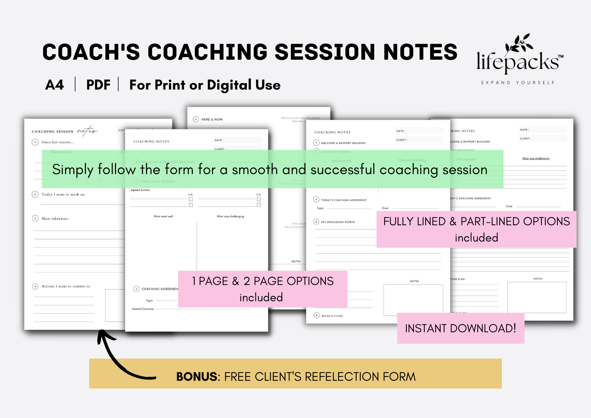 Coaching Session Notes Template Coaching Session Planner Coaching Coaching Session Notes Template Coaching Session Planner Coaching