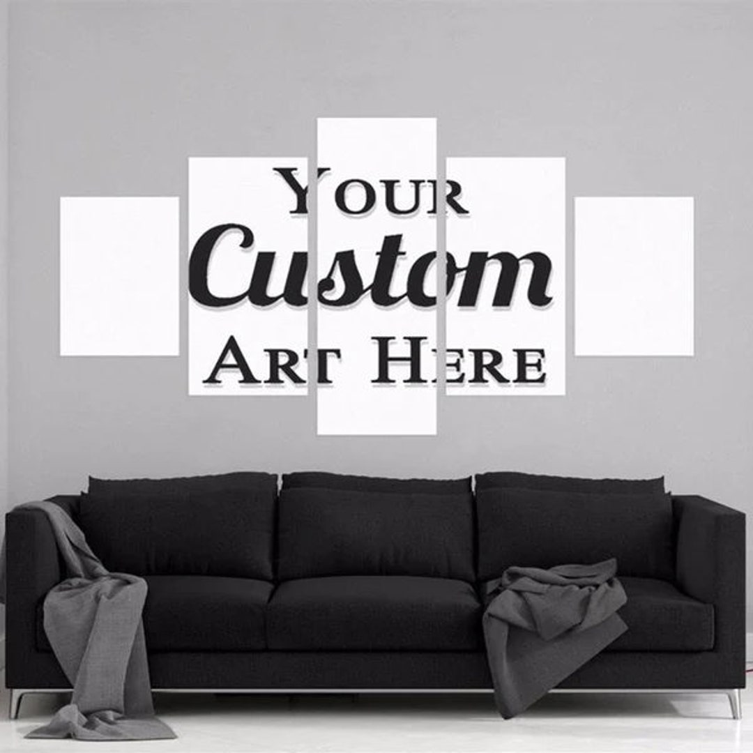 Custom Split Canvas Wall Art FRAMED 5 Piece Split Canvas Etsy