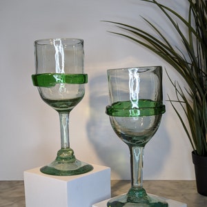 Handblown Handcrafted Wine Glasses (Pair)