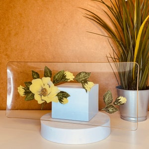 Retro Vintage Floral Glass Serving Platter Plate