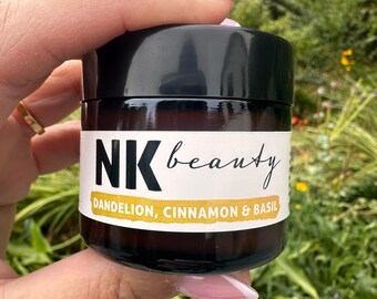 Natural Face Cream with Aloe Vera, Seaweed, Dandelion, Basil, Fulvic