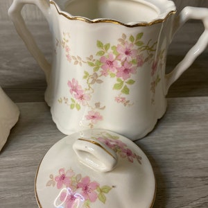 WS George Radisson Cream and Sugar Set Pink Flowers image 5
