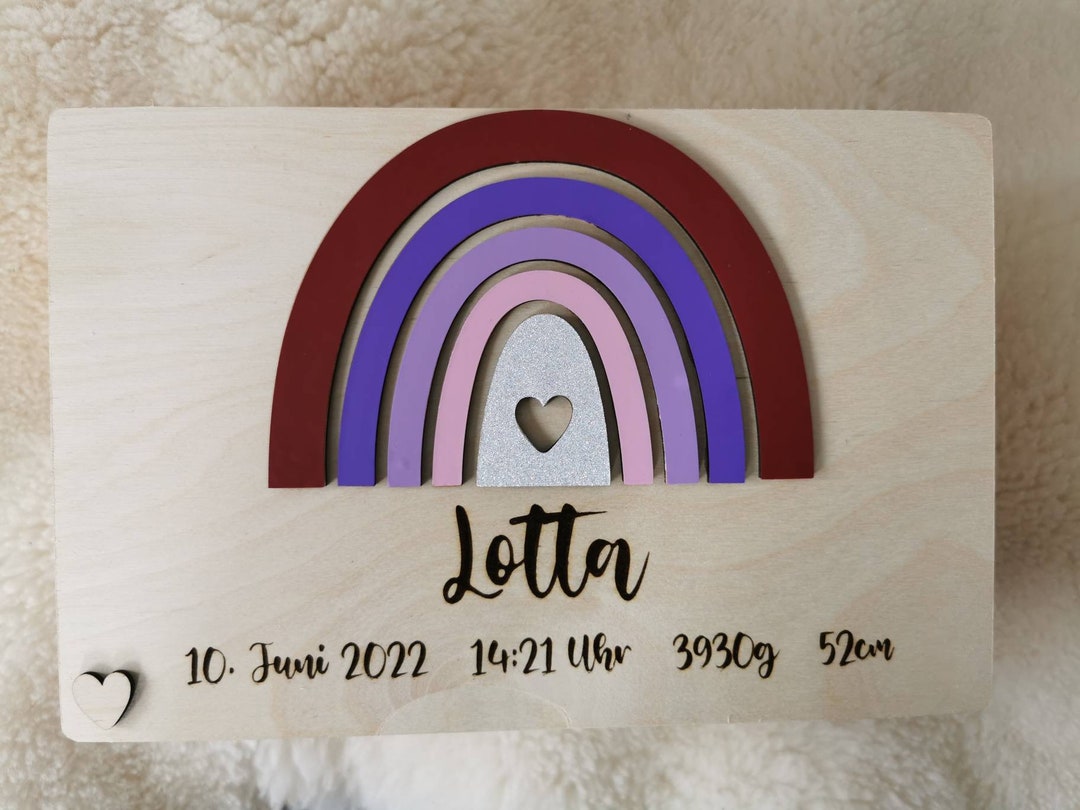 Memory Box Toy Box Memory Box Rainbow Gift Baptism or Birth Etsy