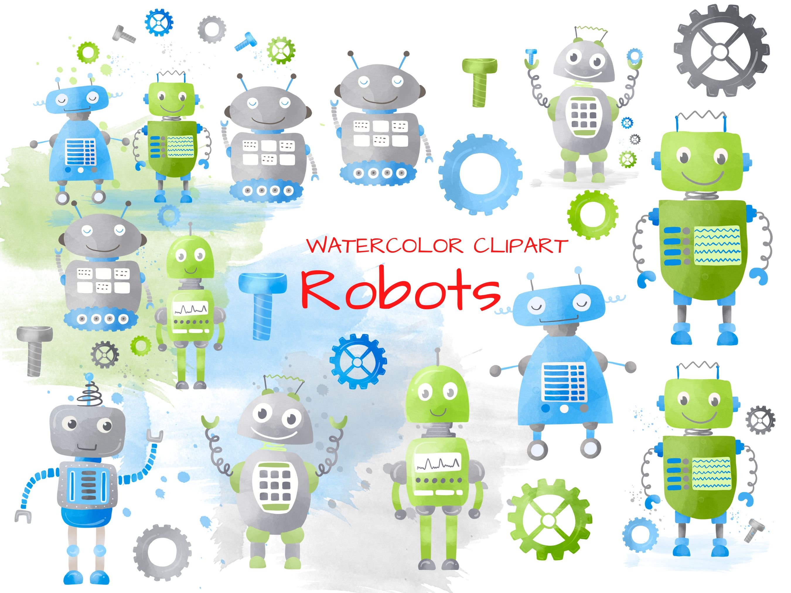 Robot Png Digital Download Clipart Robots Boy Printable - Etsy