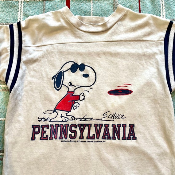 Vintage 1980's SNOOPY Joe Cool Pennsylvania Jersey