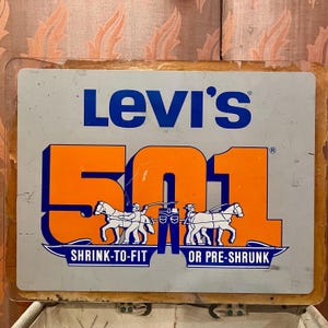 その他 VINTAGE Levi's 70s 501 advertising sign その他 VINTAGE Levi's 70s 501 advertising sign Vintage Levi's Sign