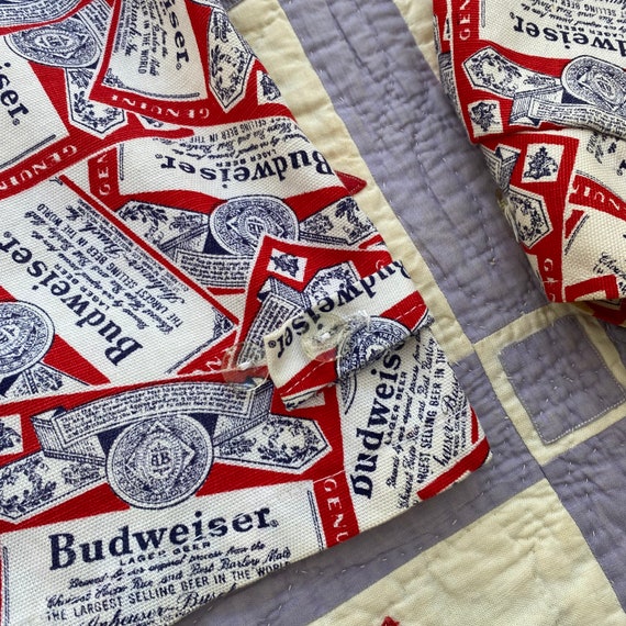 Vintage RARE 1970's All Over Print BUDWEISER Beer… - image 4