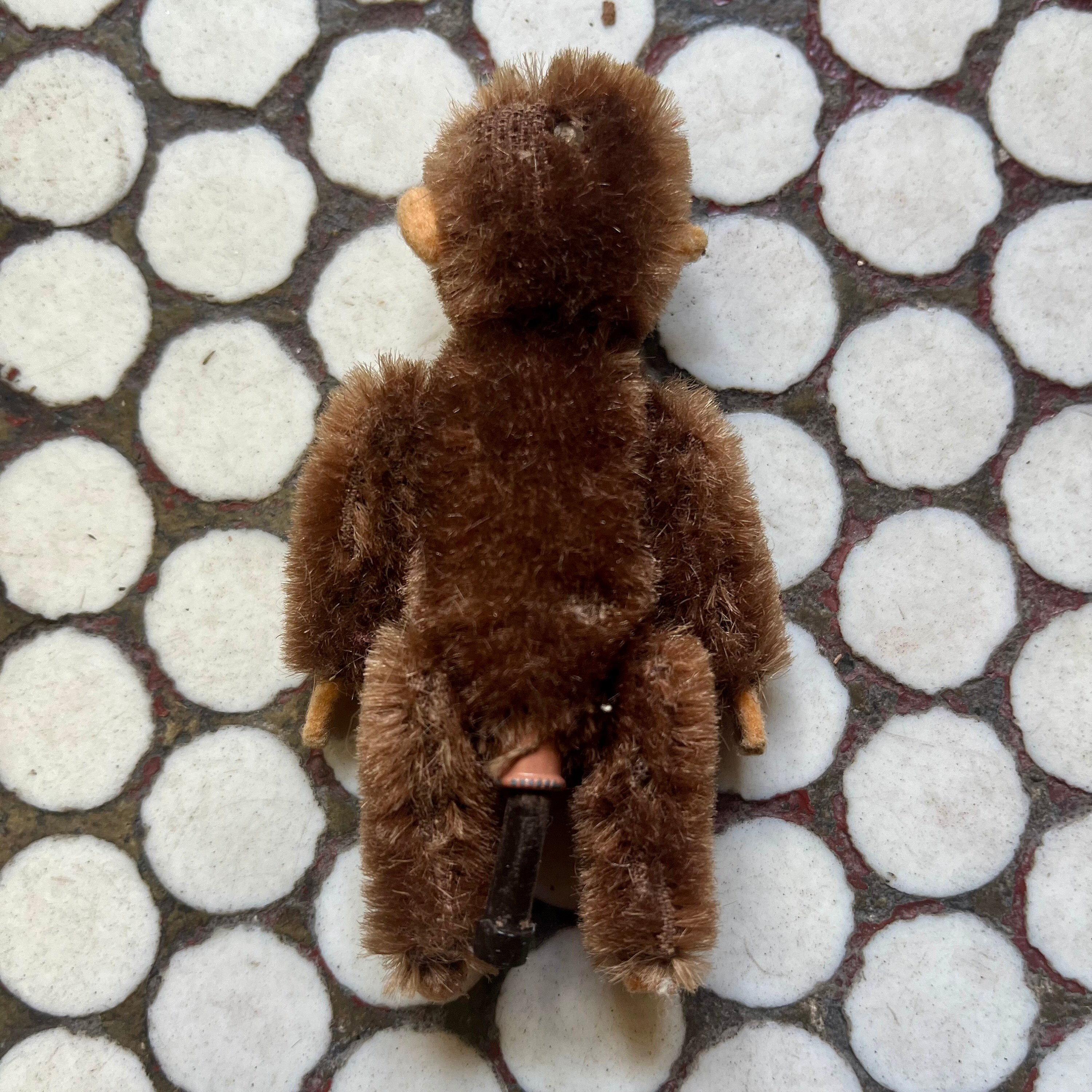 Vintage Miniature Blecky Schuco Jointed Mohair Monkey Tongue