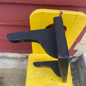 Vintage Painted Black Shelf Rack 16.5" x 5" x 8"