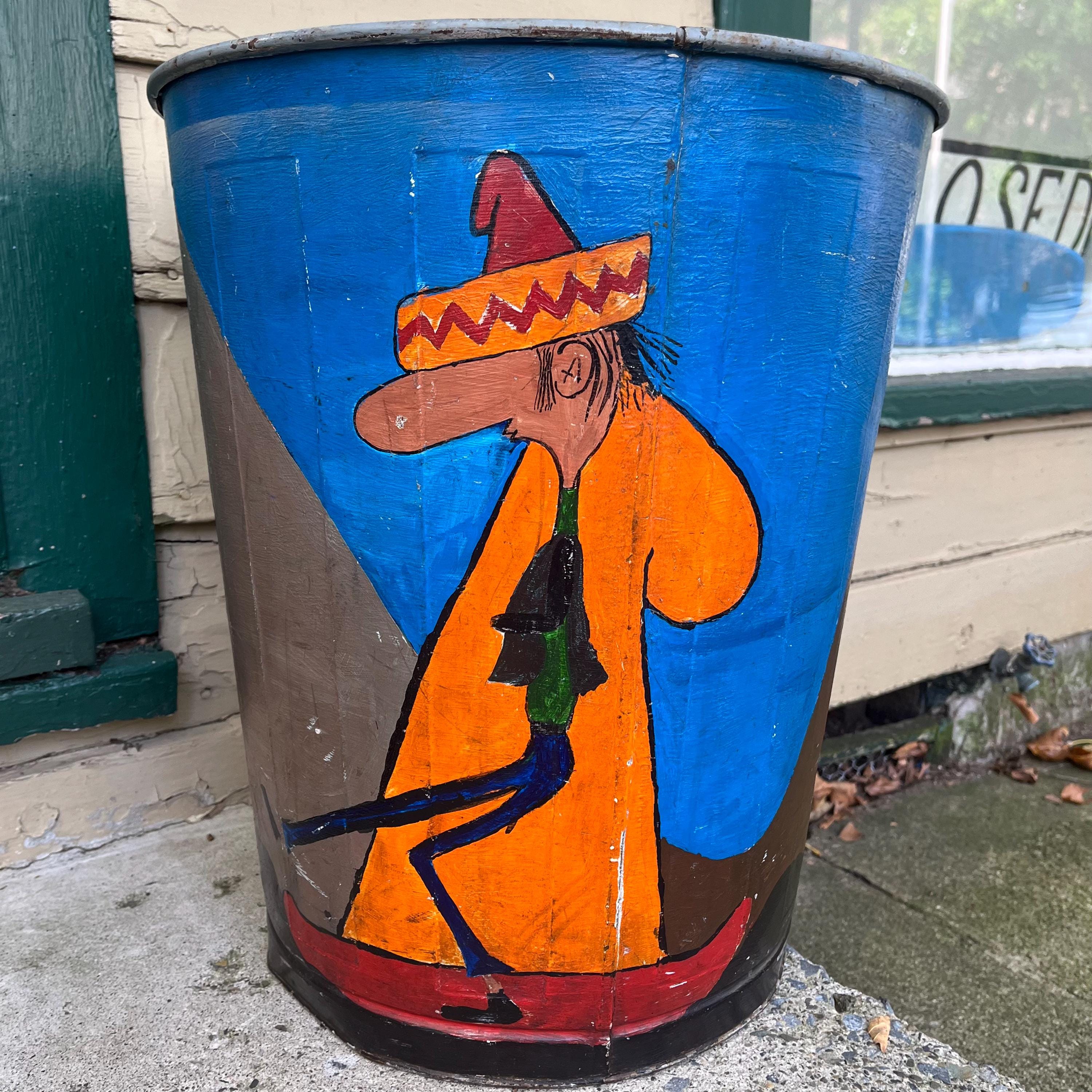 70s Trash Can - Etsy
