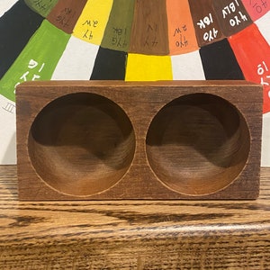 Vintage Mid Century Wood Jewelry Holder Box Tray Ashtray