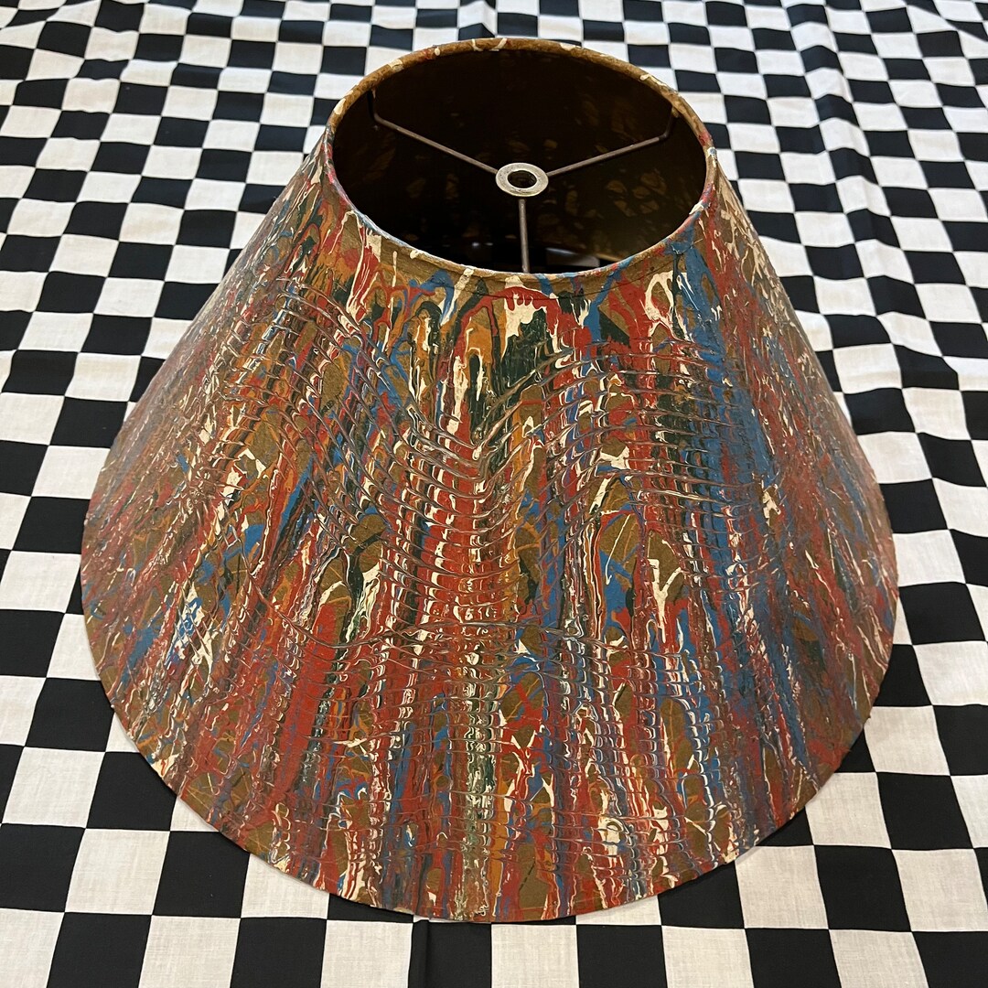 Vintage Midcentury Paint Splatter Lamp Shade Etsy